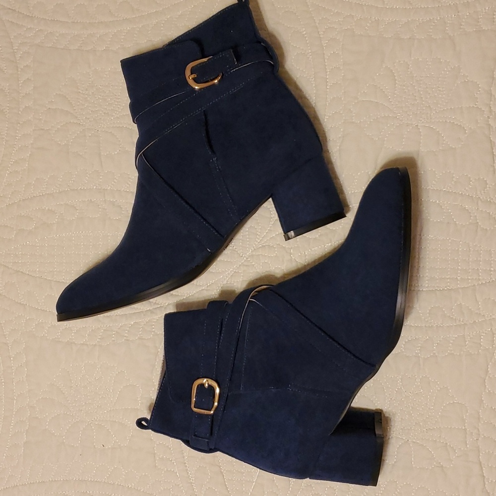 Women's Brand New Navy Blue Ankle Boots Size 8